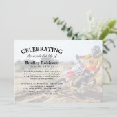 Viering van het leven | Foto van Motorcross begraf Kaart (Staand voorkant)