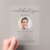 Viering van het leven Foto viering van het leven Acryl Uitnodigingen (Insitu (Draagbaar))