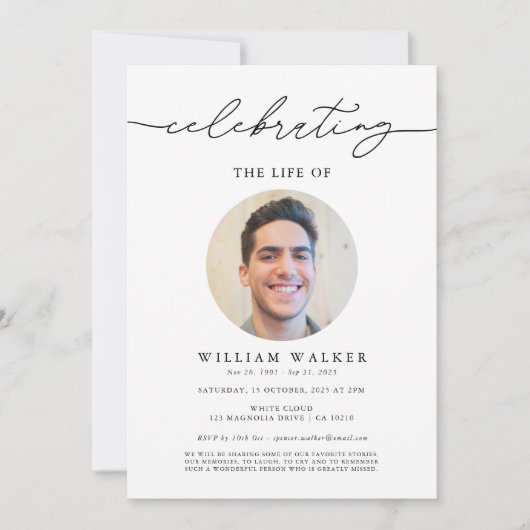 Viering van het leven Foto viering van het leven Kaart (Voorkant)