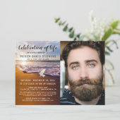 Viering van het leven | Funeral Memorial Foto Kaart (Staand voorkant)