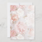 Viering van het leven Funeral Pink Rose Floral Kaart (Achterkant)