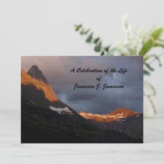 Viering van het leven, Glacier Sunrise, Mountain Kaart (Staand voorkant)