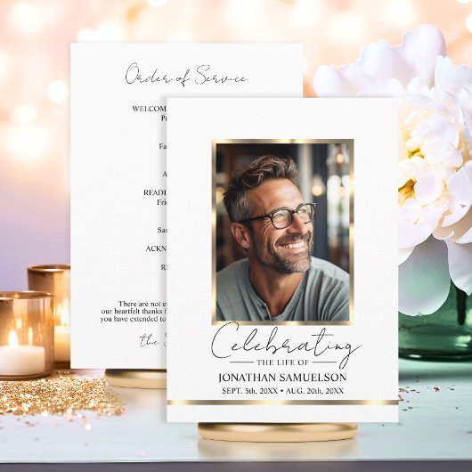 Viering van het leven Gold Order of Service Progra Programma