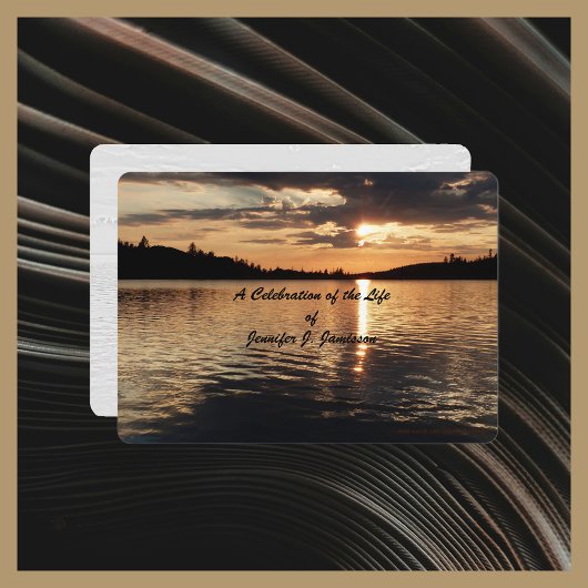 Viering van het leven, Golden Sunset bij Lake Kaart