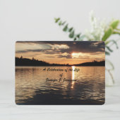 Viering van het leven, Golden Sunset bij Lake Kaart (Staand voorkant)