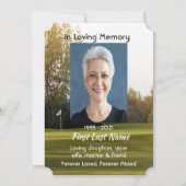 Viering van het leven Golfer Golfbaan Golfen Kaart (Achterkant)