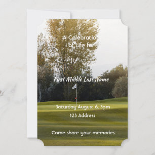 Viering van het leven Golfer Golfbaan Golfen Kaart