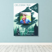 Viering van het Leven Groen Dennenbos Foto Canvas Afdruk (Insitu (Houten vloer))