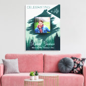 Viering van het Leven Groen Dennenbos Foto Canvas Afdruk (Insitu (Woonkamer))