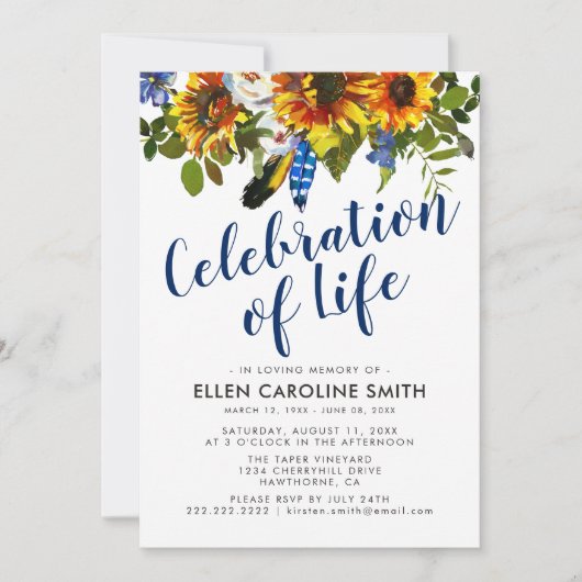 Viering van het leven | Herdenking van de begrafen Kaart (Voorkant)