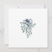 Viering van het leven in de mosterdblauw en witte  kaart (Achterkant)