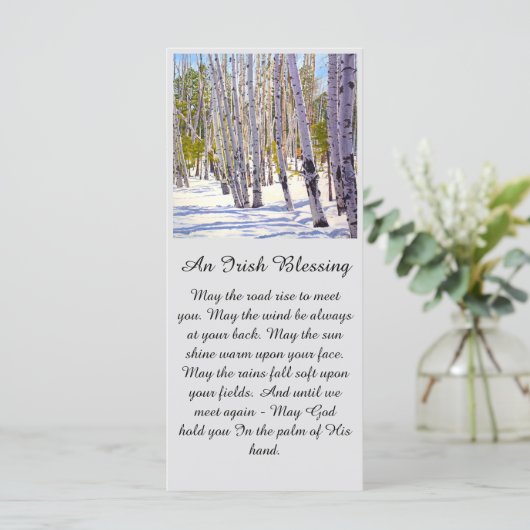 Viering van het leven Irish Blessing Sympathy Card (Staand voorkant)