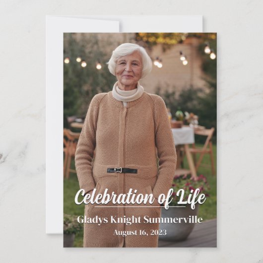 Viering van het leven Kaart | Eeuwig uw QR-code (Voorkant)