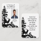 Viering van het leven Keepsake mannelijke herten Visitekaartje (Voorkant / Achterkant)