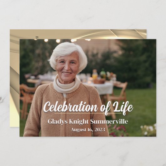 Viering van het leven | Landschap Golden Glow QRCo Kaart (Voorkant / Achterkant)