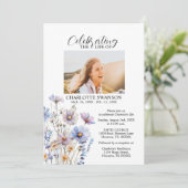 Viering van het leven Memorial Bloemen Foto & Gedi Kaart (Staand voorkant)