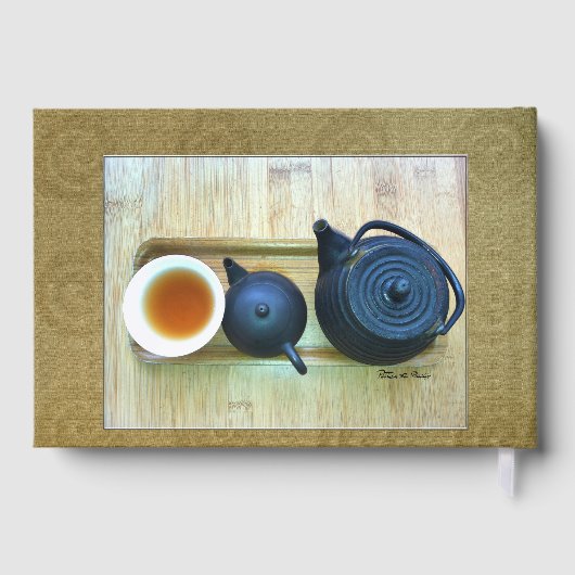 Viering van het leven Memorial Iron Tea Setting Gastenboek (Achterkant)