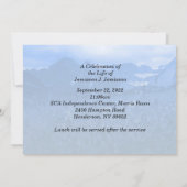 Viering van het leven Memorial Mountain Wildflower Kaart (Achterkant)