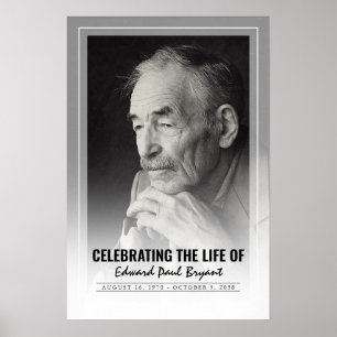 Viering Van Het Leven Met Foto-Funerair Ceremonie Poster
