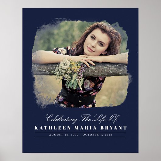 Viering van het leven met fotofunerair ceremonie p poster (Voorkant)