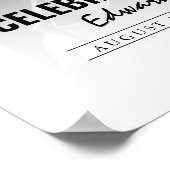 Viering van het leven met fotofunerary dienst poster (Hoek)