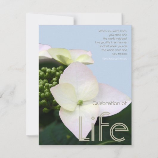 Viering van het leven met Inspirerend Quote 8 Kaart (Voorkant)