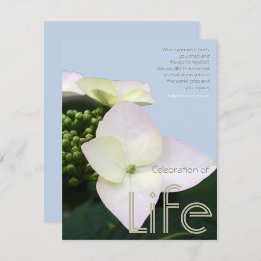 Viering van het leven met Inspirerend Quote 8 Kaart (Voorkant / Achterkant)