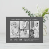 Viering van het Leven Modern Eenvoudig 4 Fotocolla Kaart (Staand voorkant)