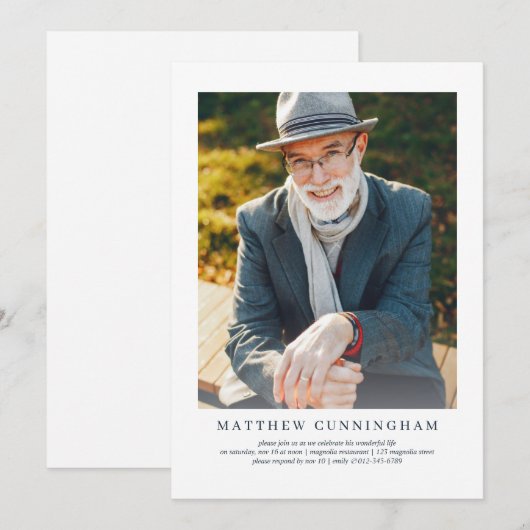 Viering van het leven Moderne Eenvoudige elegant Kaart (Voorkant / Achterkant)