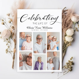 Viering van het leven Moderne foto begrafenismonum Programma