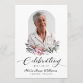 Viering van het leven Moderne foto begrafenismonum Programma (Voorkant)