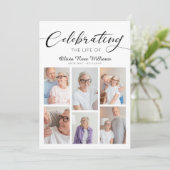 Viering van het leven Moderne foto begrafenismonum Programma (Staand voorkant)