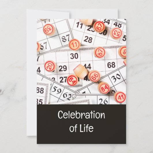 Viering van het Leven Nodig Bingo Game uit Kaart (Voorkant)