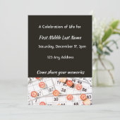 Viering van het leven Nodig Photo Bingo Game uit Kaart (Staand voorkant)