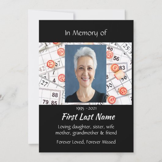 Viering van het leven Nodig Photo Bingo Game uit Kaart