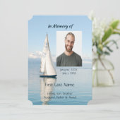 Viering van het leven Nodig Sailor Sailboat Sailin Kaart (Staand voorkant)