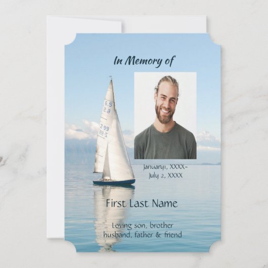 Viering van het leven Nodig Sailor Sailboat Sailin Kaart (Voorkant)