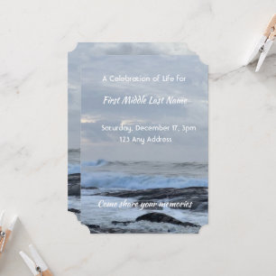 Viering van het leven Nodig Storm Cloud Ocean Wave Kaart