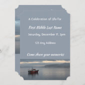 Viering van het leven Nodig Vissen Boat Fisherman Kaart (Voorkant / Achterkant)