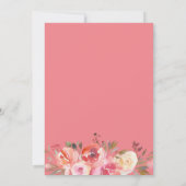 Viering van het leven | Pink Floral Funeral Kaart (Achterkant)