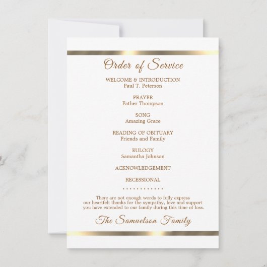 Viering van het leven programma Dank u Foto Beach (Achterkant)