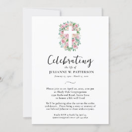 Viering van het leven, Roos Kruis, Foto, Begrafeni Kaart