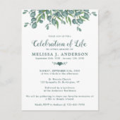 Viering van het leven - scheerbeurt van de Eucalyp Uitnodiging Briefkaart (Voorkant)