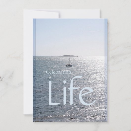 Viering van het leven Seascape 1 Uitnodiging (Voorkant)