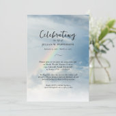 Viering van het leven, Sky Clouds Rainbow Funeral Kaart (Staand voorkant)