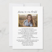 Viering van het leven Sky Clouds Sunset begrafenis Kaart (Achterkant)