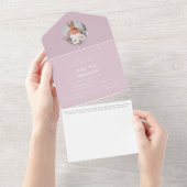 Viering van het leven stijlvolle elegante foto all in one uitnodiging (Afscheurbaar)