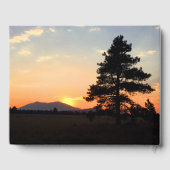 Viering van het leven Tranquil Sunset Custom Photo Gastenboek (Achterkant)