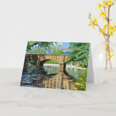 Viering van het leven Trout Stream Sympathy Card Kaart (Gele Bloem)