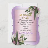 Viering van het leven Uitnodiging calla lelies (Voorkant)